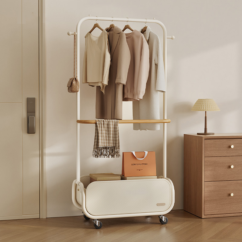 日本衣帽架落地家用可移动挂衣架