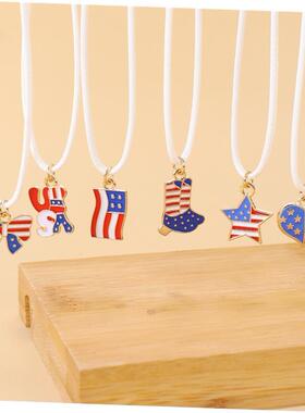 Wax Line Pendant flag necklace women Clavicle chain jewelry