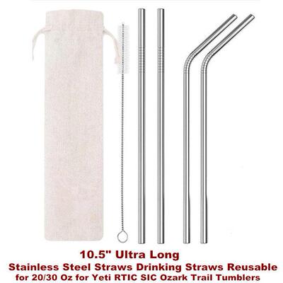 Metal Drinking Straws for Yeti RTIC SIC Ozark Trail Tumblers