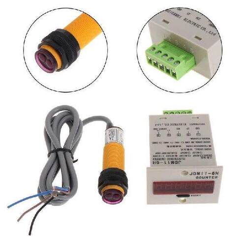 6-Digit LED Display 1-999999 Counter Adjustable NPN