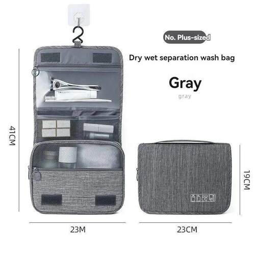 Foldable Toiletry Bag Organizer Hanging Storage Bag Bathroom