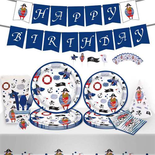 Cartoon Pirate Birthday Party Supplies 卡通海盗生日派对用品