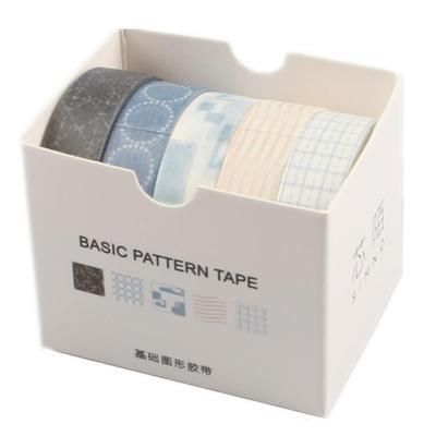 5Rolls/box Solid Color Washi Tape Set Decorative Masking Tap