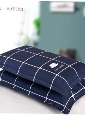 2pcs bed set bedding color plain pillow case 48X74cm枕头套