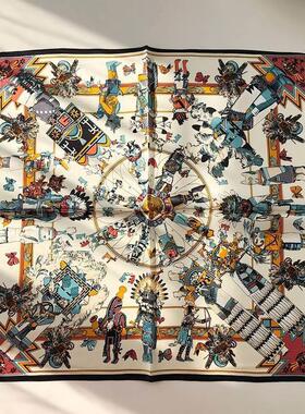 外贸款Popular Kakina Silk Scarf Women's European and Ame