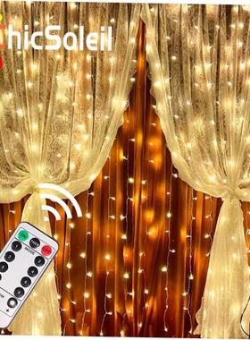 LED Curtain String Light Christmas Decorations for Home Garl