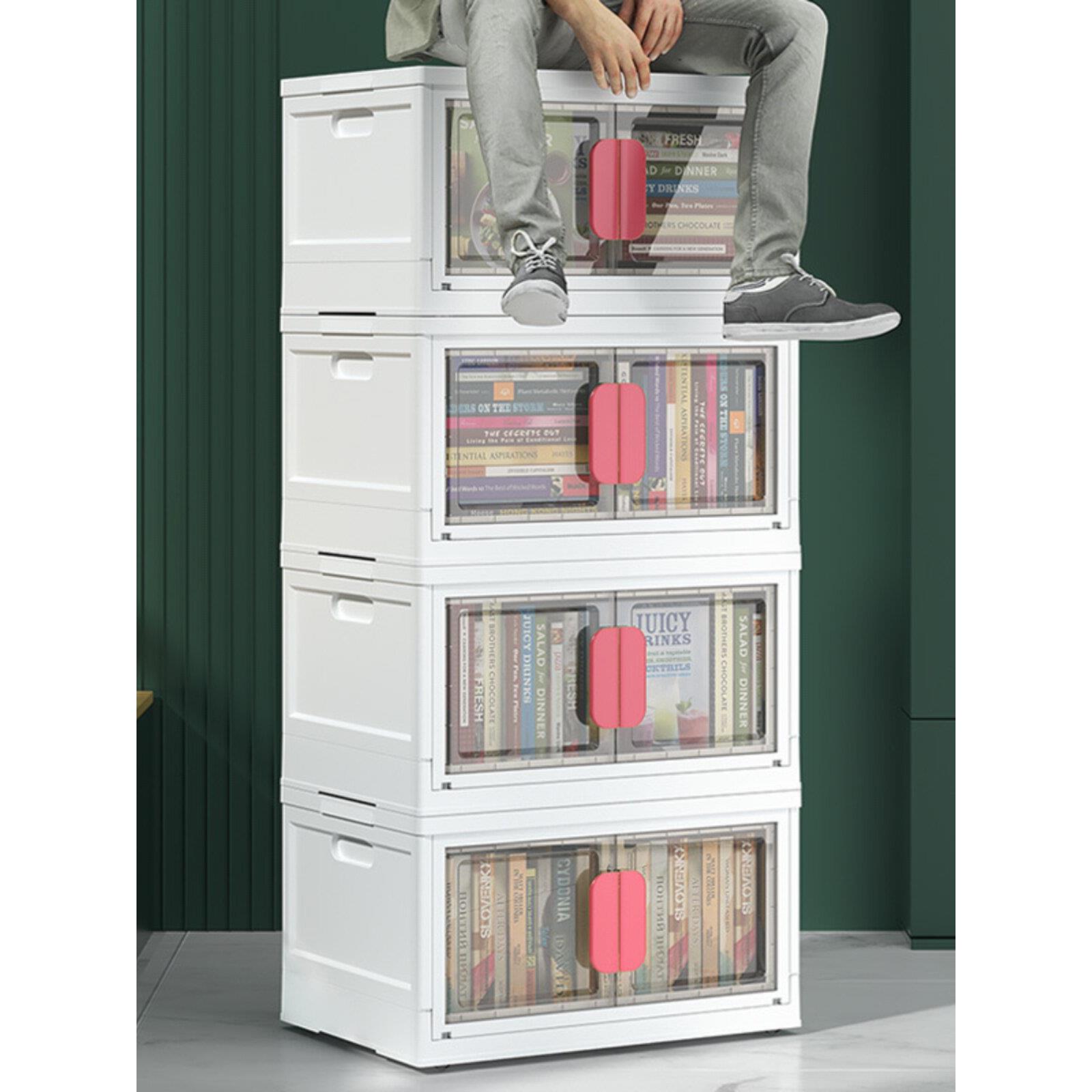Foldable transparent clothing storage box折叠透明衣物收纳箱