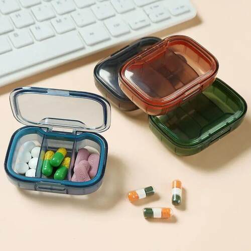 Mini Medicine Pills Box Drug Storage Box Pills Dispenser Pil