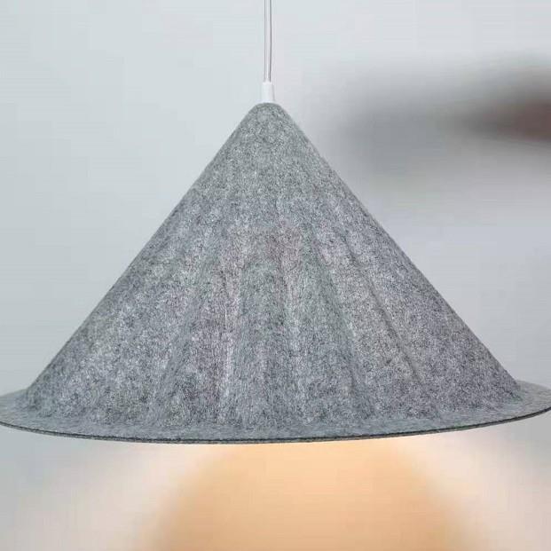 餐厅吊灯新款北欧创意民宿咖啡厅火锅店餐桌吧台设计师款毛毡吊灯