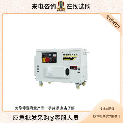 单位用12千瓦静音柴油发电机 大泽动力TO16000ET 单三相220V 380V