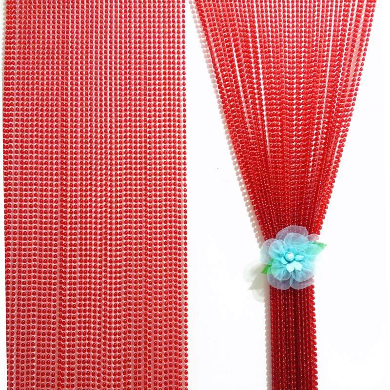 紫色珠帘门帘塑料挂帘隔断客厅卧室玄关防蚊蝇面帘装饰仿水晶护金