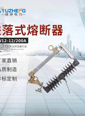 户外熔断器 跌落式熔断器 HRW12-12/200A复合硅橡式高压熔断器