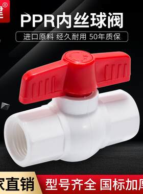 顶建内丝全塑钢芯球阀加厚20 25 32 40PPR水管配件自来水管阀门
