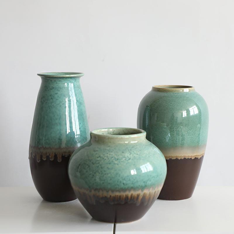 手工家居花瓶景德镇陶瓷桌面客厅摆件艺术中式水培干花仿真花花器