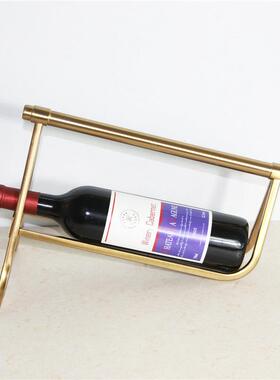 现代简约创意铁艺客厅软装饰样板间家居饰品工艺品红酒架