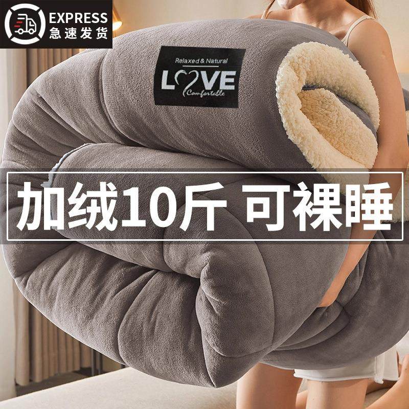 2025新款羊羔绒被子冬季棉被被芯冬天宿舍单人秋冬被加厚保暖10斤,床上用品,化纤被,淘宝优惠券,粉丝福利购,淘宝优惠卷