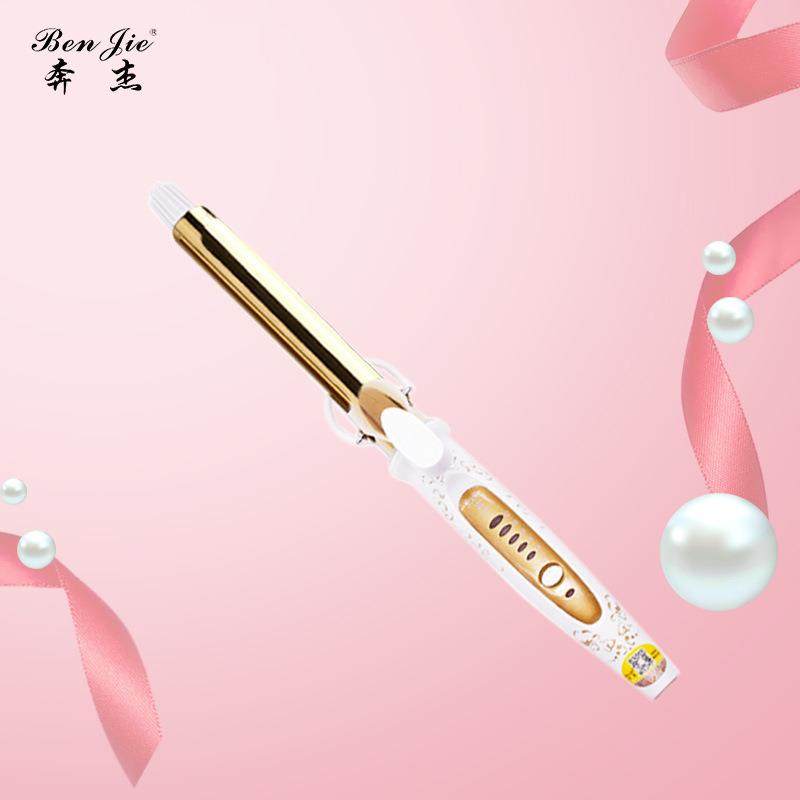 奔杰金色高档卷发棒陶瓷负离子护发速热电卷棒波浪内扣造型卷发器