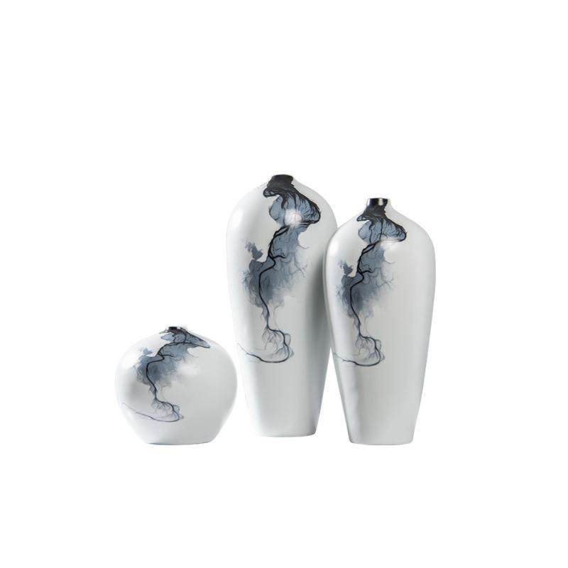 新中式陶瓷水墨创意花瓶家居软装样板间玄关装饰柜摆件餐桌茶几,橡塑材料及制品,工业陶瓷,淘宝优惠券,粉丝福利购,淘宝优惠卷