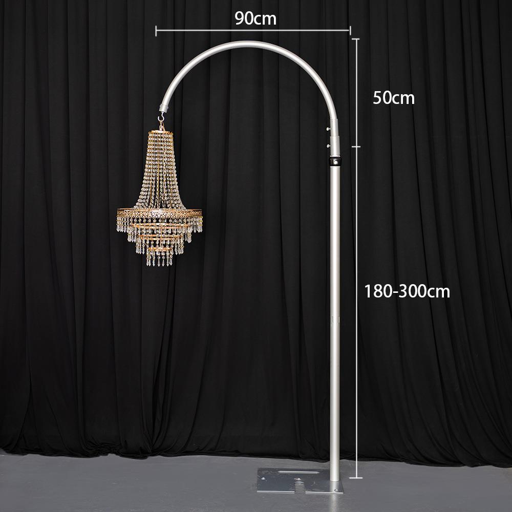 厂家直销3ft半圆可调节吊灯架纱幔架铝合金可伸缩挂灯直接帷幕架