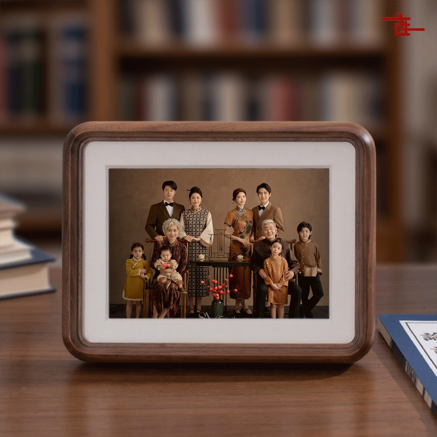 洗照片做成相框定制空框6寸定制黑胡桃实木相框摆台高级感全家福