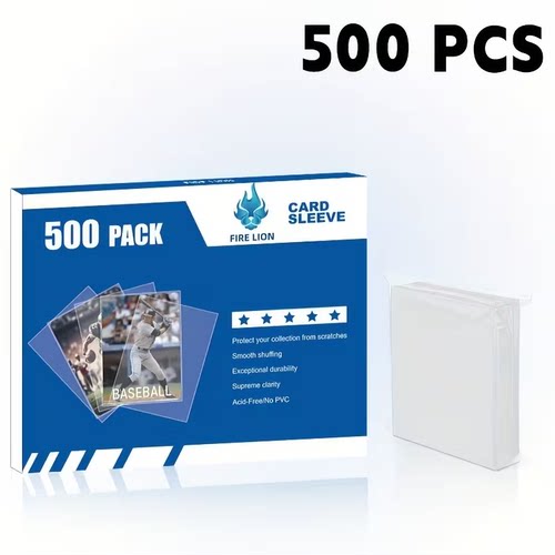 500张软卡套–水晶透明TCG