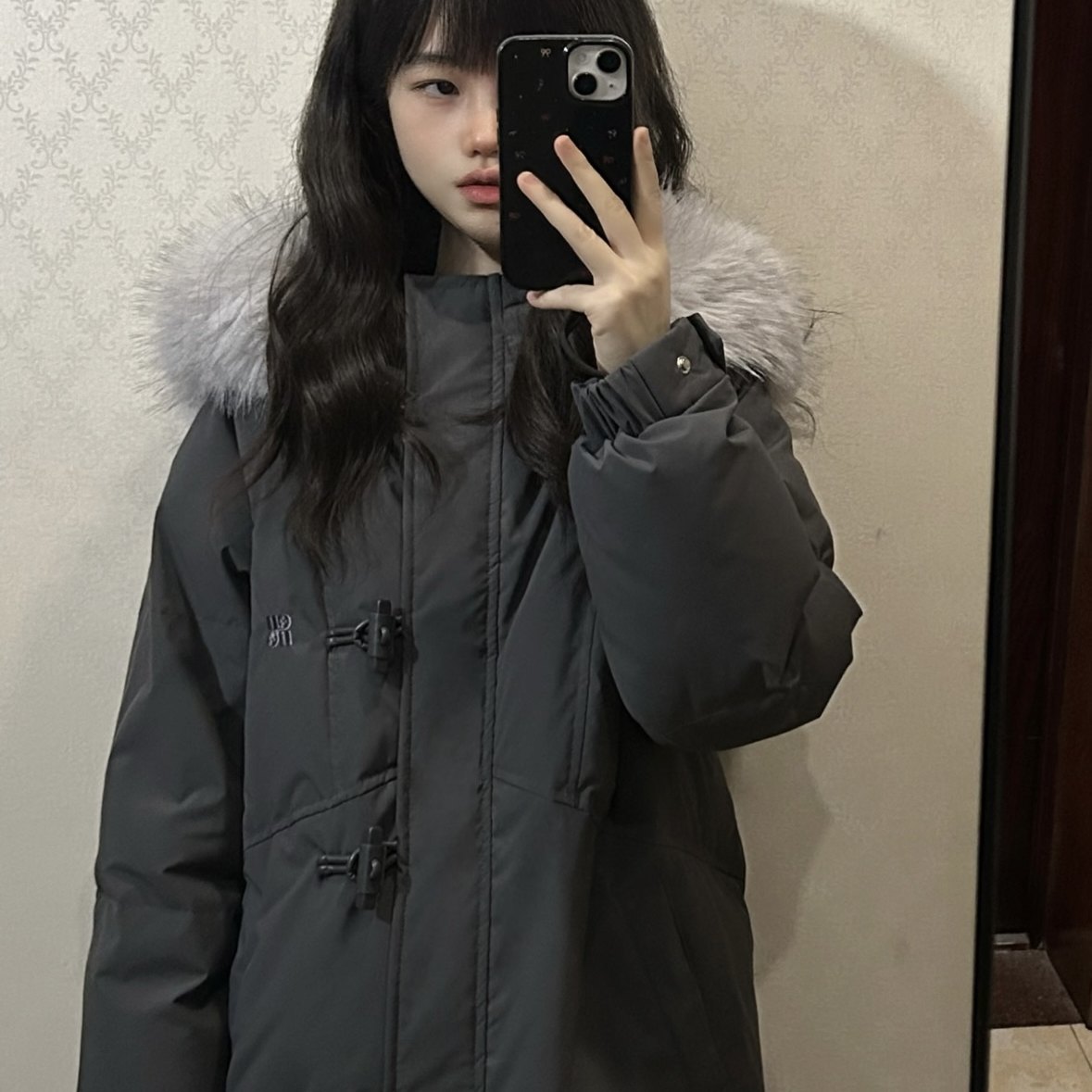 超好看韩系羽绒棉服女款2026冬季新款棉袄过膝中长款棉衣加厚外套