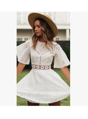 dress A-line short Hollow for with backless and summer big