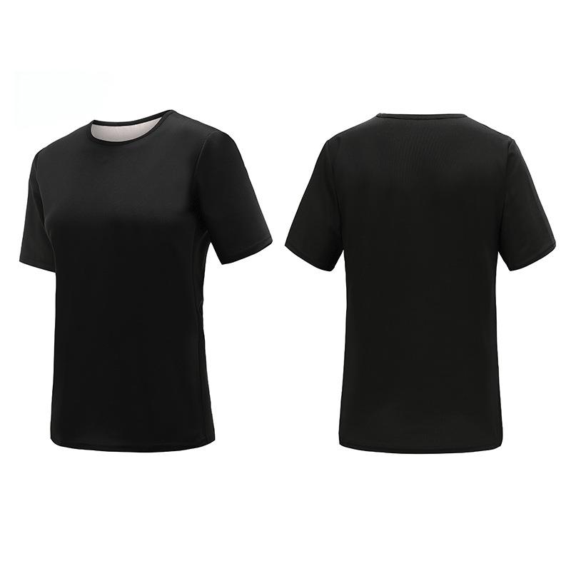 Sweat-prone womens tops round neck fitness sports