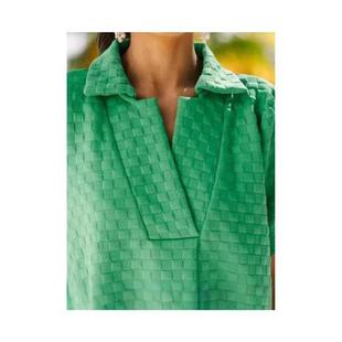 Elegant Bubble Plaid Fashion Sleeve Dress Short Loose