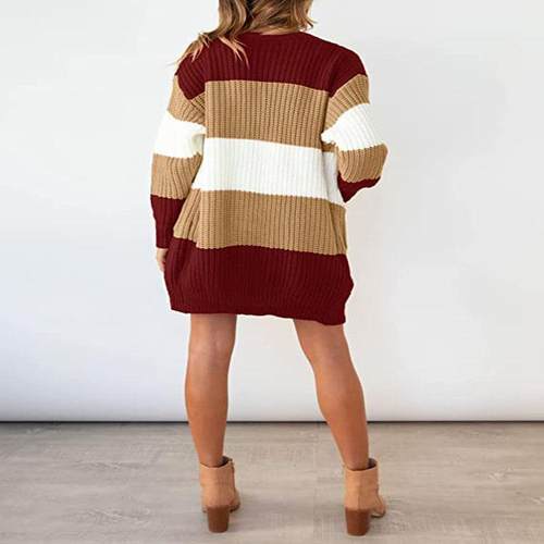 Pockets with Cardigan Sweater Knit Oversized Pleated Front