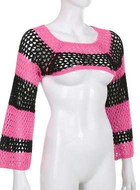 womens broken pullover striped sweater gothic visual kei