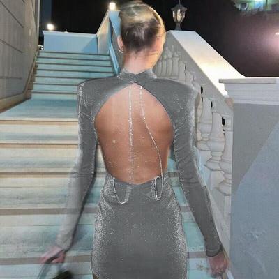 elegant neck evening sequin dres party sparkly dress club