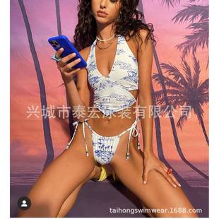 Sexy surfing swimsuit bellyband bikini set