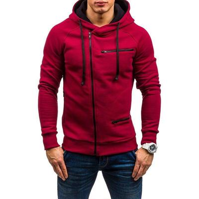 jacket sweatshirt Mens sports cardigan casual color solid