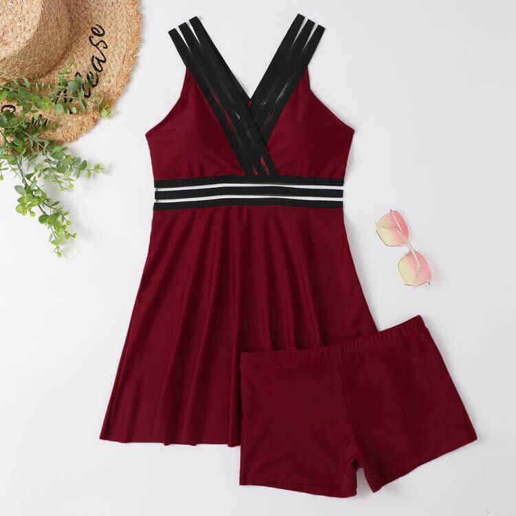 women swimsuit bikini split briefs boxer size large