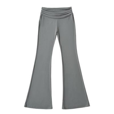 low pleated slim nude trousers hot casual waist flared girl