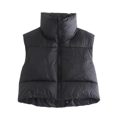 womens warm padded down waistcoat winter casual solid