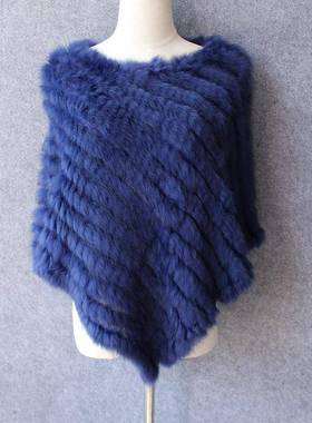 manteau color mulit cloak fur rabbit femme popular