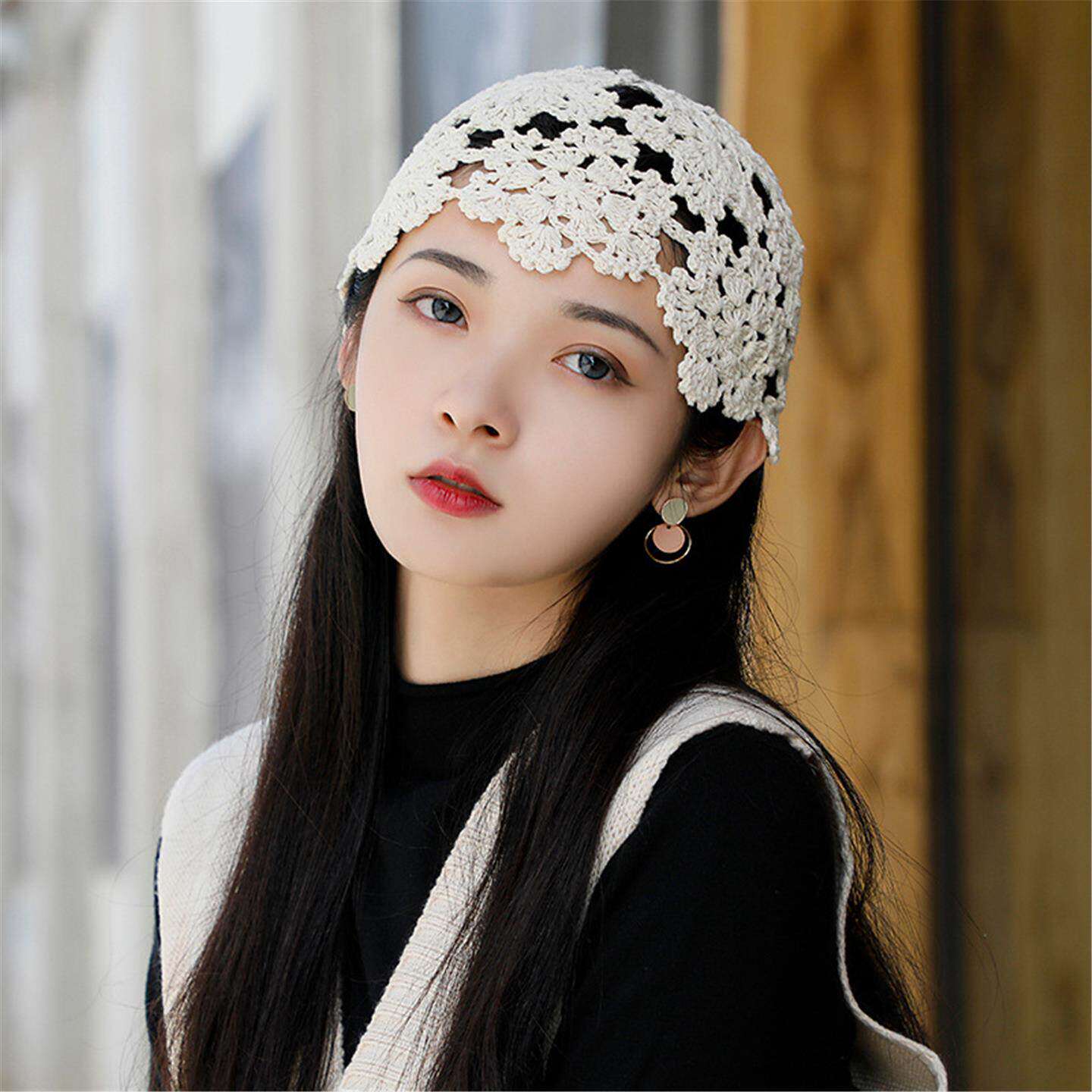 遮盖白发头巾遮白发洋派帽显年轻头饰时尚帽子女士夏天包头帽回族