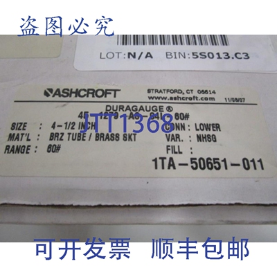 原装供应阿什克罗夫特 451279AS04L-60 DURAGAU 0-60 PSI NSMP