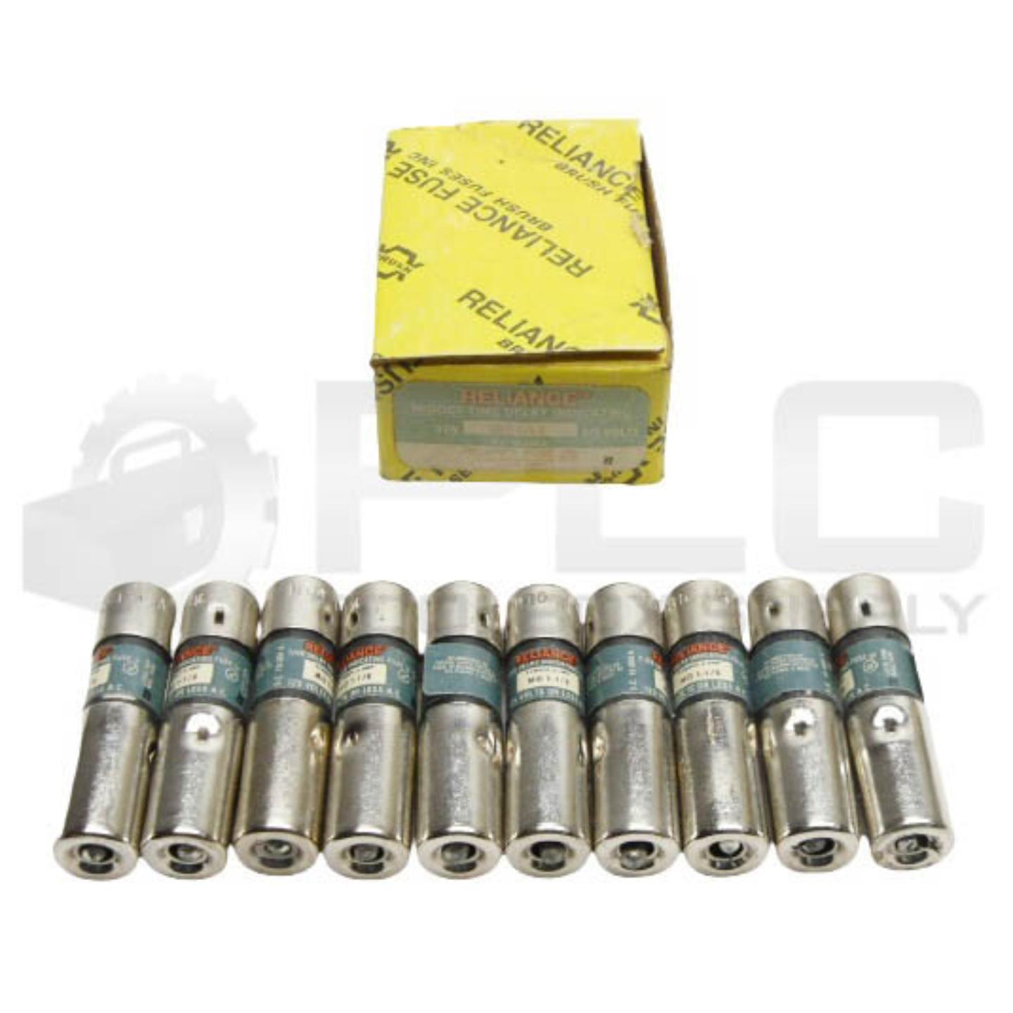 原装供应一盒10 Reliance Mid1-1/8 延时指示保险丝,1-1/8A 250V