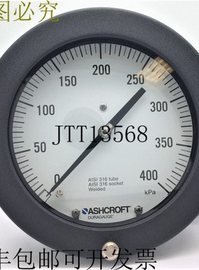 Ashcroft 60-1377-SS-04B-400KP Duragauge 6 英寸曲面连接器背面