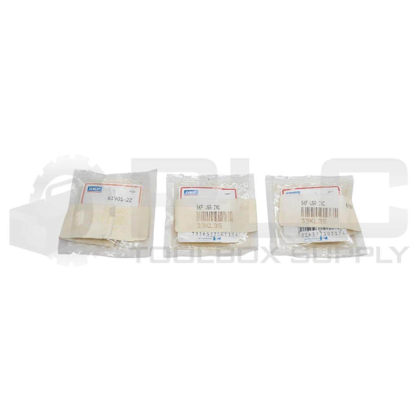 原装供应3SKF 61901-2Z深沟球轴承,内径1/2英寸,型号33KL35