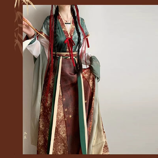 墨染霜华女褙子中国风齐腰八破裙日常显瘦款