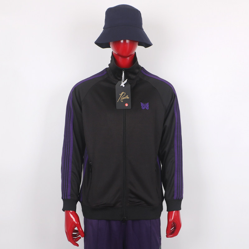 thumbnail for Japanese Retro Needles Butterfly Embroidery Rocky Edge Webbing Velvet Jacket Men's Casual Sports Trendy Women's