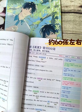 新款《某某》3500单词看小说背单词圣诞礼物闺蜜对象学习彩页现货