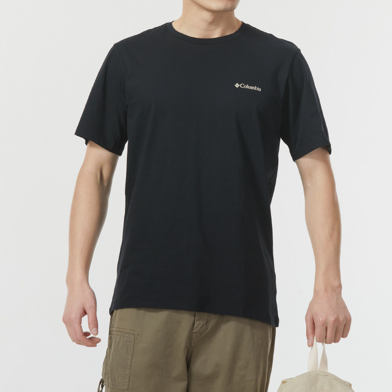 Columbia哥伦比亚男服官方旗舰正品圆领透气短袖户外运动T恤