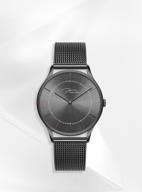 Jonas Verus唯路时男士手表 潮流编织精钢表带 时尚休闲JV石英表