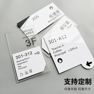 亚克力楼层提示标牌公司工作室写字楼单位标志牌楼层索引牌酒店公寓民宿门牌定制提示牌亚克力标识展示牌定制