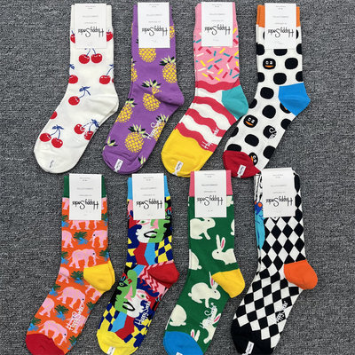 happysocks袜子女中筒潮袜